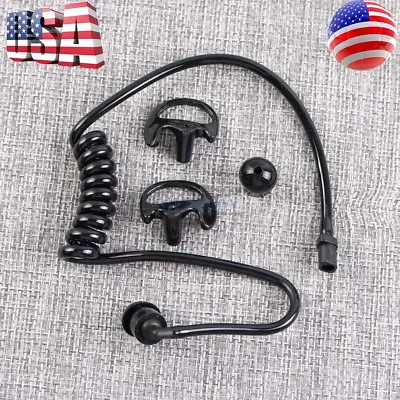 Black Accoustic Ear Tube+ Black Medium Earmold For Police Radio Earpiece (pair) • $6.94