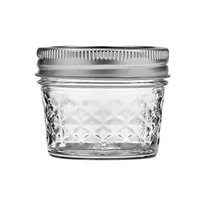 4-Ounce Quilted Crystal Jelly Jars With Lids And Bands (6 Jars) • $27.02