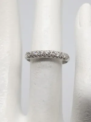 Vintage 1940s $1400 .33ct VS H Diamond Platinum Wedding Band Ring • $350