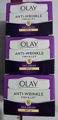 OLAY SPF15 Anti-Wrinkle Firm& Lift Anti Ageing Moisturiser Day Cream 50 Ml X  • £20.95