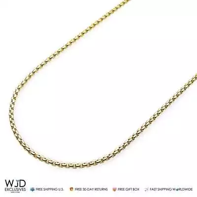 14K Yellow Gold 2.3mm Round Box  Lobster Clasp Chain Necklace 20  • $572.13