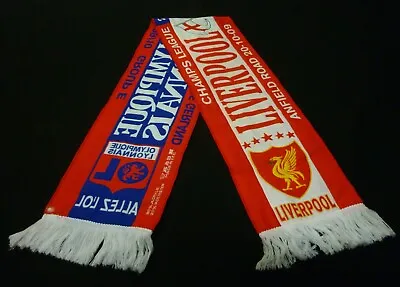 Liverpool V Olympique Lyonnais Football Scarf 2009 / 2010 Champions League • £7.45