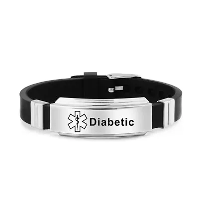 Medical Alert ID Bracelet Emergency First Aid Laser Health Alert Wristband • $2.99