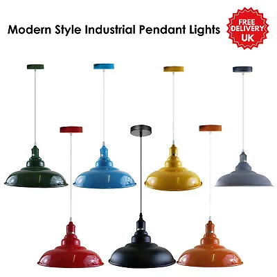 Vintage Industrial Hanging Ceiling Pendant Light Shade For Kitchen Bedroom Cafe • £20.65