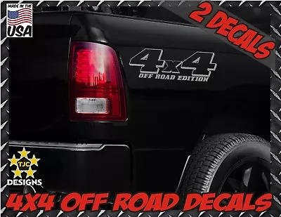 4x4 Off Road Truck Bed Decals METALLIC SILVER (Set Of 2) For Dodge RAM Dakota • $14.50