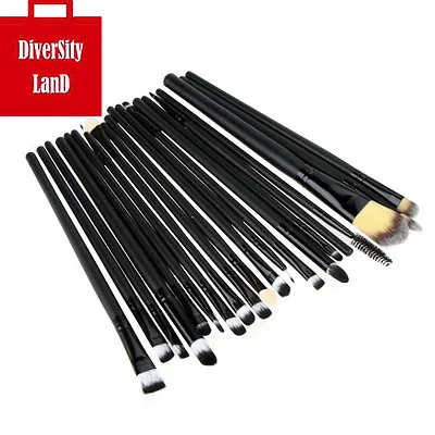 Pro 20pcs Makeup Brush Set Powder Foundation Eyeshadow Eyeliner Lip Brushes Tool • $9.95