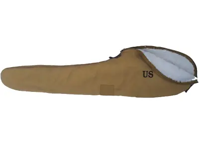 Army WWII US M1 Garand 1943 Canvas Carry Case With Carry Strap Fleece Lining • $42.77