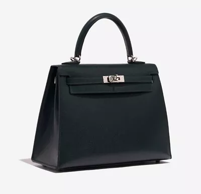 Hermes Vert Cypress Epsom Sellier Kelly 28 With Palladium Hardware • $17280