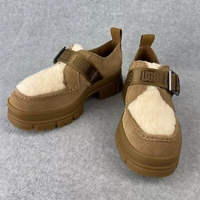 UGG Ashton Womens Shoes Size 7 Chestnut Brown Suede Buckle Platform • $64.95