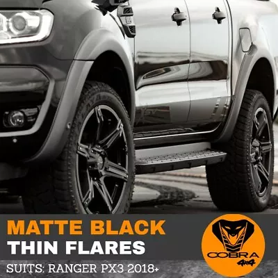 Fender Flares Kit Thin Matte Black Guard Trim Fits Ford Ranger Px3 2018 2019+ • $319