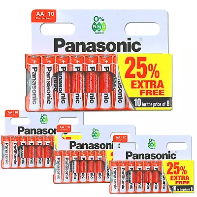 40 X AA Genuine PANASONIC Zinc Carbon Batteries - New R6 1.5V Longest Expiry UK • £8.19