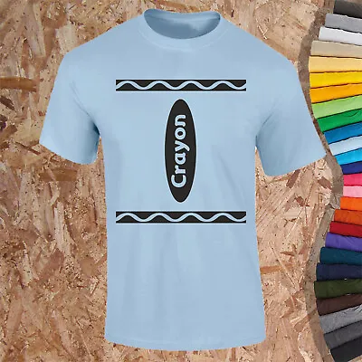 Crayon Funny T Shirt World Book Day Fancy Dress Costume Tee Colour Choice To 5XL • £8.95