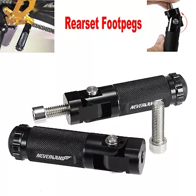 Pair CNC Motorcycle Folding Footpegs Footrest Pedals Rear Set Rearset For Yamaha • $15.59