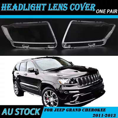 2x Front Headlight Headlamp Lens Cover Fit For Jeep Grand Cherokee 2011-2013 AU • $123.51