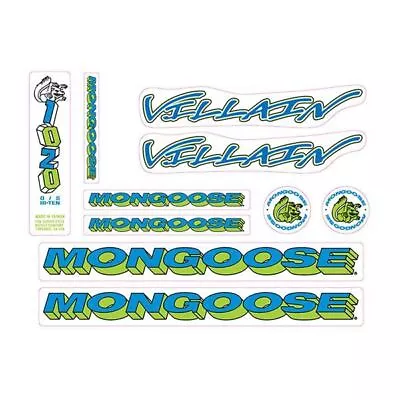 Mongoose - 1994 Villain For Chrome Frame - Decal Set - Old School Bmx • $88