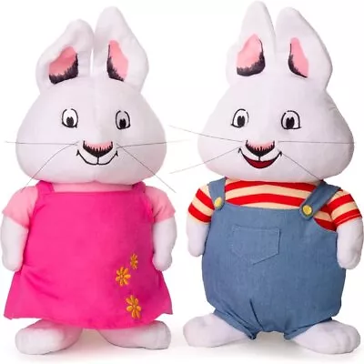 Max And Ruby Rabbit Bundle White Bunny Plush Doll Set Kids Tv Show Toy Mighty • $49.12