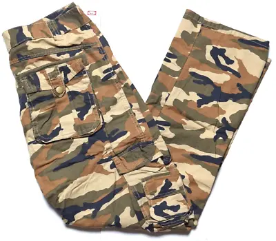 Ecko Unlimited Mens Green Camo Ripstop Classic Fit Cargo Pants 34 X 30 • $23.80