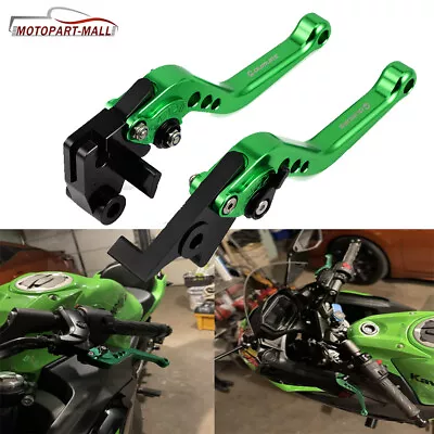 Short Levers Brake Clutch For Kawasaki Ninja 300/650/1000 Z125 ZX6R Z750R Green • $22.79