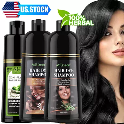 Hair Dye Shampoo 3 In 1 Hair Shampoo Instant Hair Color Dye Herbal Ingredients • $12.95