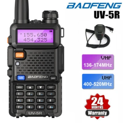 $50.99 • Buy UV-5R Dual Band Two Way Ham Radio 5W Walkie Talkie Scanner + Speaker Mic