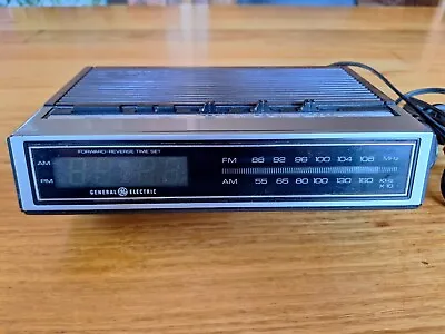 Vintage GE General Electric Digital Alarm Clock Radio Retro Woodgrain  • $49.95