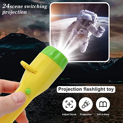 $6.99 • Buy 24 Pattern Children's Projector Flashlight Toys Slide Project Educational Gift 
