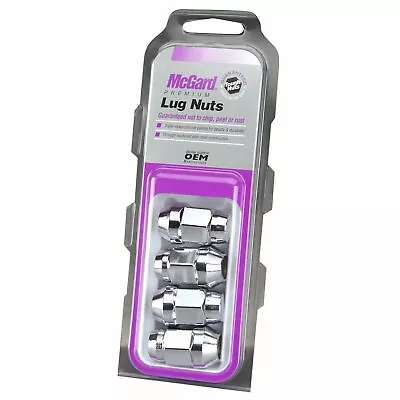 McGard 64010 Chrome Bulge Cone Seat Style Lug Nut Set (1/2 -20) Set Of 4 • $18.24