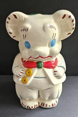 Vintage 1940's TURNABOUT Double Face COOKIE JAR Teddy Bear • $38