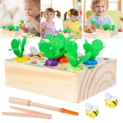 £14.92 • Buy Wooden Montessori Toys For 1-3 Years Old Boys Girls Gift Fun Toddler Educational