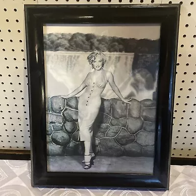 Marilyn Monroe Ballerina 3D Black And White Framed Wall Art 18in X 14in • $20