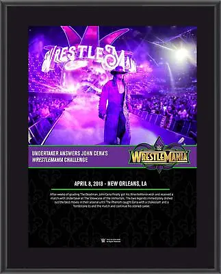 Undertaker WWE 10.5  X 13  WrestleMania 34 Sublimated Plaque • $29.99
