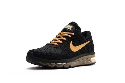 NIKE AIR MAX 2017 Men's Running Trainers Shoes Black And Yellow • $188.11