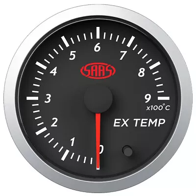 SAAS Streetline Series EGT Pyro 52mm 0-900 Deg Analog Gauge Black Face Diesel • $89.99