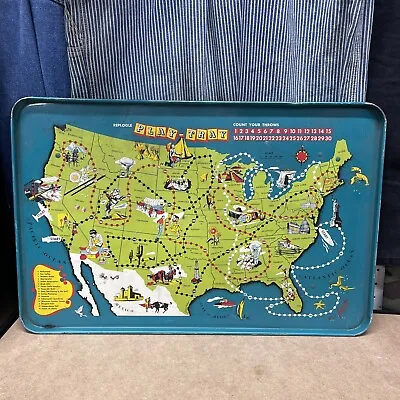 Replogle Play-Tray Mid Century Vintage Metal TV Dinner Tray GUC - SEE PHOTOS • $19.99