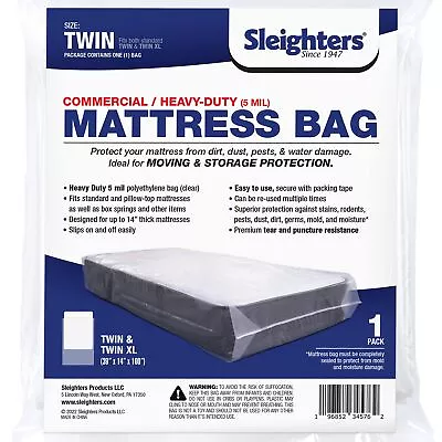 Mattress Storage Bag - Reusable 5 Mil Bed Bag For Moving - Mattress Protector... • $25.66