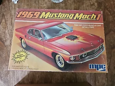 OPEN BOX MPC 1/25 Scale Plastic Moel Kit 1969 MUSTANG MACH 1 Ford Muscle Car • $15