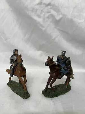Two Vintage Unmarked Miniature Military Roman/Knight On Horse Soldier 4 1/4  • $28