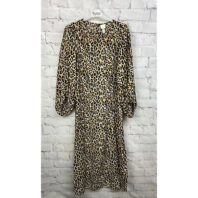 £9.99 • Buy H&M Leopard Print Long Sleeved Maxi Dress Size Xs