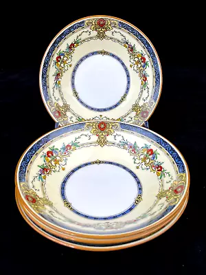 Antique Mintons C.1926 4pc Windsor Blue 5.25  Dessert Berry Bowls Minton England • $34.99