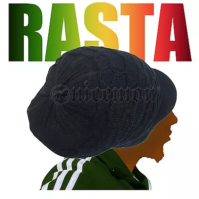 Rasta Hat Cap Slouchy Reggae Rockers Selassie Marley Jamaica 100% Cotton L/XL • $19.99