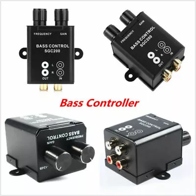 Car RCA Remote Level Amplifier Subwoofer Equalizer Crossover Bass Controller Kit • $23.66