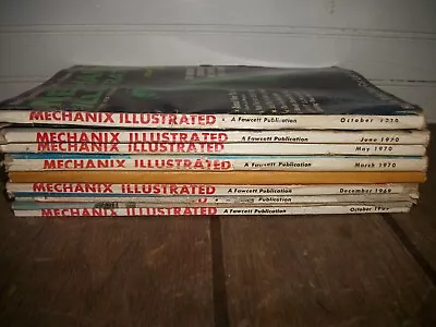 Lot Of 8 Mechanix Illustrated Magazine 1969 1970 • $15