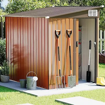 Outdoor Storage Sheds Metal Sheds Garden Shed Tool W/ Lockable Door For Backyard • $239.99