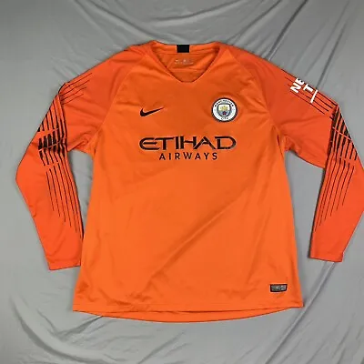 Nike 2018 Manchester City Home Goalkeeper Long Sleeve Training Jersey Men 2XL • $69.99