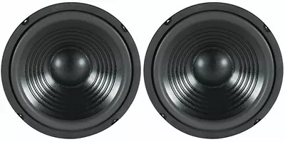 NEW (2) 8  Woofer Speakers.Replacement 8 Ohm.Bass Woofer.Home Audio PAIR.8inch • $79