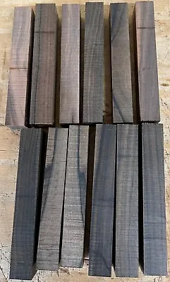  12 Ebony Pen Blanks Wood Turning Malaysian Blackwood Exotic 7/8 X 1 X 6  6322-5 • $24