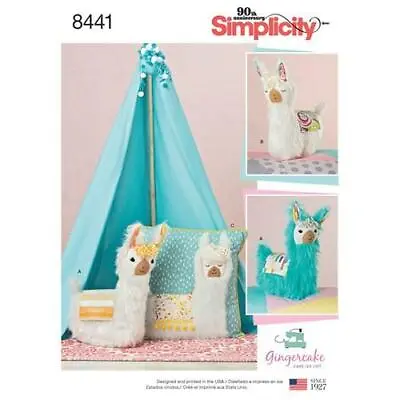 £14.36 • Buy Simplicity Sewing Pattern 8441 Stuffed Animals Appliqued Pillow One Size Uncut