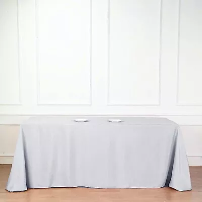 90x132-Inch RECTANGULAR Polyester Tablecloths Reception Catering Wedding Party • $19.20