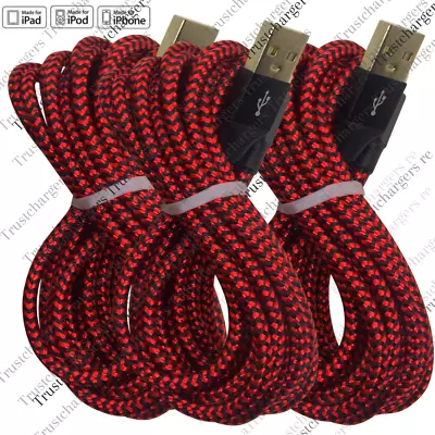 $12.54 • Buy 3Pack USB Fast Charger 10FT Extra Long Braided Cable For IPhone 13 12 8 7 6 Cord