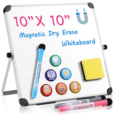 Magnetic Dry Wipe White Board Drywipe Office Notice Board With Magnets Marker • $13.99